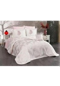 Resim Palmiye 7 Parçalı Pike Gelin Takımı Çift Kişilik Pudra Pudra 