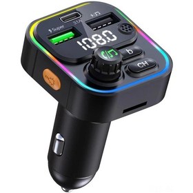 Resim Maiyame Araç İçi Bluetooth Mp3 Çalar Ve Hızlı Şarj Cihazı 2 Usb + 1 Typec - Siyah Süper Hızlı Şarj 