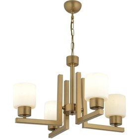 Resim Torqu 4 Lü Eskitme Boyalı Beyaz Camlı Modern Genç Odası Yatak Odası Salon Avize 