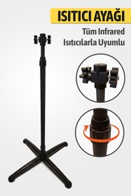 Resim Badem10 Infrared Isıtıcılar ile Uyumlu Ayarlanabilir Teleskopik Alüminyum Gövde Isıtıcı Ayağı 150 cm 