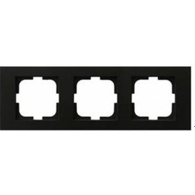 Resim Ovivo Grano Metalik Siyah Üçlü Çerçeve 