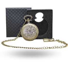 Resim ForWhat Büro Ev Ofis Hediyesi için Kutulu Antik Asker Figür Köstekli Saat 