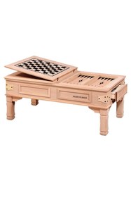 Resim Mobilya Baba Arhavi Rustik Tavla Sehpa Cilasız Ham Ahşap 