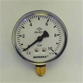 Resim Moneks Q63 0-10 Bar Alttan Çıkışlı 1/4'' Bağlantı Manometre 