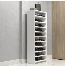 Resim Kenzlife Ayakkabılık Konevi Mat Beyaz Suntalam 155 060 30 Otuz Çift Ayakkabı Kapasitesi Arkalıksız Beyaz 