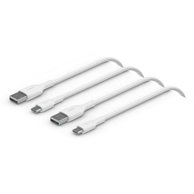 Resim Belkin CAB001BT1MWH2PK BoostCharge USB-C to USB-A 1M (2'li Paket) Şarj Kablosu - Beyaz 