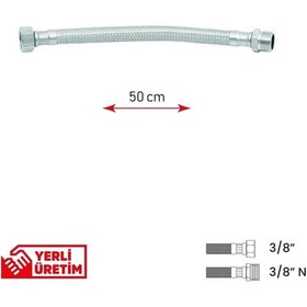 Resim Bağlantı Ve Batarya Hortumu - 3/8 N İnç 50 Cm 