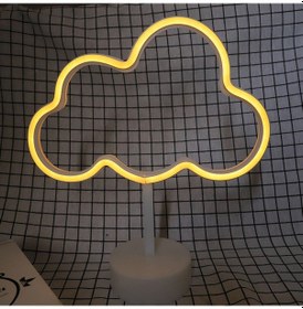 Resim Yaozixa Yumuşak Isı Led Bulut Şekilli Masa Lambası - Yatak Odası Dekorasyonu Usb/aa Pil İkili Kullanim Gece Lambası Pil Dahil Değil Diğer 