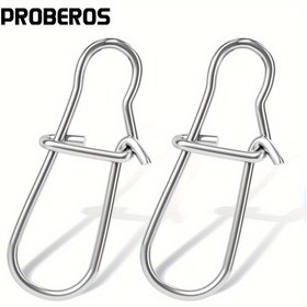 Resim PROBEROS 30 adet 00#-6# Balıkçılık Güzel Kanca Snap Pin 304 Paslanmaz Çelik Balıkçılık Varil Döner Yem Bağlantı Aksesuarları Pesca 