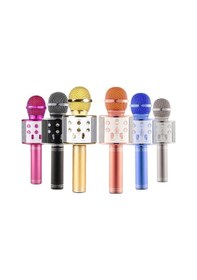 Resim Ws-858 Sihirli Bluetooth Karaoke Mikrofon Usb Kart Girişi 