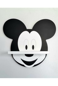 Resim Mickey Mouse Çocuk Odası Rafı Siyah-beyaz 