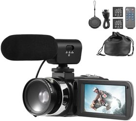 Resim Mikrofon ile mini dv dijital video kamera hd dijital video kamera el dijital video kamera FHD 1080P Dijital Video Kamera DV Kaydedici 30MP 18X Dijital Zoom 3.0 inç Ekran Destekler 