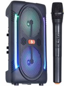 Resim Kts-1329 Bluetooth Hoparlör Şarjlı Taşınabilir Karaoke Sistemi + Mikrofon + Kumanda 