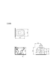 Resim Bocchi Fenice Asma Klozet Mat Antrasit 1166-020-0128 Kapak Dahil Çok Renkli 