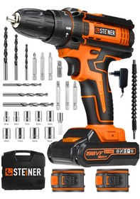 Resim Steiner ST-198VF T Çift Akülü Darbeli Matkap Şarjlı Vidalama Turuncu 