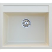 Resim Vinox I I Granit Eviye Bej Tek Göz Kare Mutfak Evyesi 55x50cm (VX-55) 