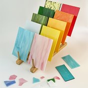 Resim 1 adet 10.01x10.01 cm Şeffaf Kaplamalı Seri Renkli Bulut Cam Levhası, DIY Uyumlu Cam Malzemeleri, Kilise Renkli Cam, Sanat Sınıfı DIY Sanat, El Yapımı Renkli Cam Lamba Malzemesi, Mozaik DIY El Sanatları Malzemesi, Çeşitli Renk, DIY El Yapımı Malzemeler 