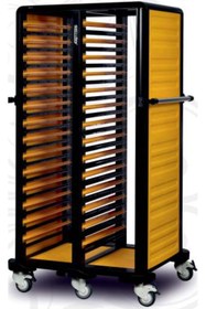 Resim Gastrolley İkili Gn Küvet Taşıma Arabası 150 (2 Yanı Kapalı) 93 x 71 x 174 (cm) 