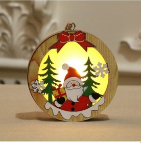 Resim Hombey Işıklı Renkli Ahşap Ası: Yuvarlak/yıldız Şekli, 6 Farklı Stilde Dekoratif Takı 