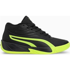 Resim Puma Court Pro Unisex Basketbol Ayakkabısı 31084203 Siyah - Yeşil 
