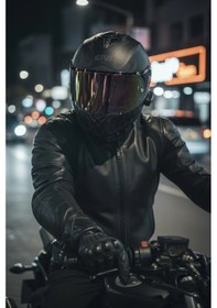 Resim Gıvı 50.x Bones Siyah 1 Renkli 1 Şeffaf Vizörlü Motosiklet Kask İridyum Vizör + Şeffaf 