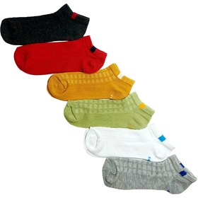 Resim lara big socks 7-8 Yaş 12'li Karışık Renkli Çocuk Patik Çorap 