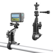 Resim LRBH Kamera Kelepçe Montaj Bisiklet Motosiklet Direksiyon Tutucu, 360 Bilyeli Eklem Bisiklet Bisiklet Tüp Bar Ekleme, GoPro Max Hero 12 11 10 9 8 7 Insta360 X3 X4 Ace Pro DJI Action 3 4 Osmo Pocket 3 Aksesuarları ile Uyumlu 