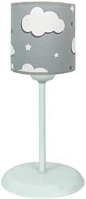 Resim Masa Lambası Kumaş Abajur-Gri Bulut 