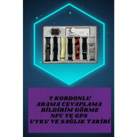 Resim 7 Kordonlu Akıllı Saat ve Aynalı Bluetooth Kulaklık Powerbank Dijital Göstergeli 