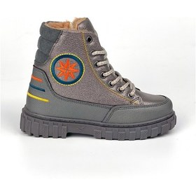 Resim Erkek Çocuk Platin Oranj İçi Kürklü Termo Taban Suya Soğuğa Dayanıklı Günlük Rahat Bot Platin 