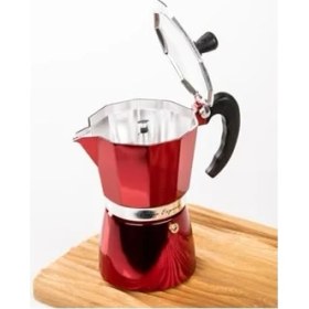 Resim Mokapot 6-Cups Coffeehutt Bigg Coffee Kahve Demleme Kahve Ekipmanı Italyan Filtre Kahve Makinesi,kırmızı 