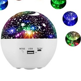 Resim Müzikli Yıldız Yansıtmalı Dekoratif Gece Lambası Çok Renkli 