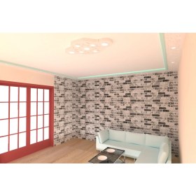 Resim Motifpiyer Tavan LED Spotlu Göbeği-11-55 x 95 cm-Sekizgen 