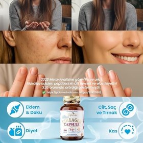 Resim Kiperin Collagen Kapsül 30 Adet, Hidrolize Peptit 500 mg, Tip 1-3-5-10, C Vitamini, Çinko, D3, Biotin, Selenyum, Hyaluronik Asit ve Yumurta Zarı 