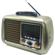 Resim Nostaljik Fm Radyo, Usb, Sd, Bluetooth, Siyah, 1900BT 