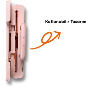 Resim Portakap 4 Tekerlekli, 55 Litre Pembe Katlanır Alışveriş Arabası - Katlanır Eşya Taşıma Kutusu, Pazar Arabası - Hareketli Tutacaklı, piknik Masalı 