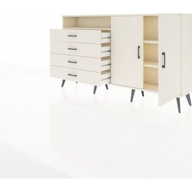 Resim Arges Konsol 3 Raflı 4 Çekmeceli 2 Kapaklı 176x30x99 Aytaşı-aytaşı Aytası/aytası - Aytası 