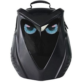 Resim Zampago Sert Kasa USB Şarj Girişli LED Baykuş Gözlü Motosiklet Sırt Çantası 