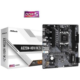 Resim Asrock A620M-HDV/M.2+ AMD A620 7200 MHz (OC) DDR5 Soket AM5 mATX Anakart 