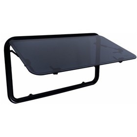 Resim Obus Karavan Jarup Beyaz Pervazlı Karavan Penceresi 45x110 Siyah 