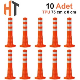 Resim Hayat Trafik 10'lu Delinatör Seti 75 x 8 cm %100 TPU, Esnek Duba 