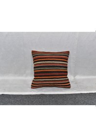 Resim Zehra Abla Halı Yeni El Dokuma Dekoratif Kilim Kırlent Yastık Kılıfı 6495 Çok Renkli 