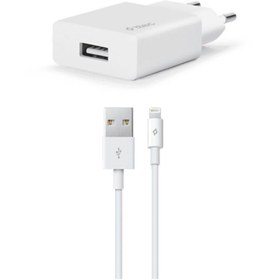 Resim Ttec Iphone 13 Pro Max Smart Fast Charger 2.1a Seyahat Şarj Aleti + Lightning Usb Kablo 
