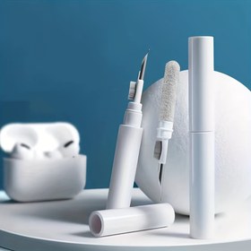 Resim 1 adet Çok Fonksiyonlu Kulaklık & Klavye Temizleme Kalemi - Fırçalı Toz & Kir Sökücü, Elektrik Gerektirmez, Yatak Odası Kullanımı İçin İdeal 
