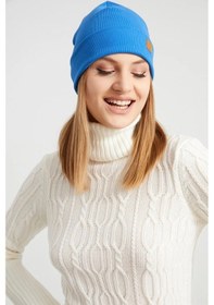 Resim Kadın Balıkçı Style %100 Pamuklu Kaşkorse, Terletmez, Ultra Hafif, Yumuşak Bere - Standart / Derin Mavi Derin Mavi 