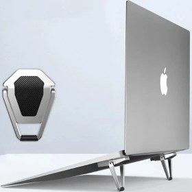 Resim Mini Laptop Standı Masaüstü Laptop Tutucu Laptop Standı Portatif Yapışkanlı Laptop Standı Set 