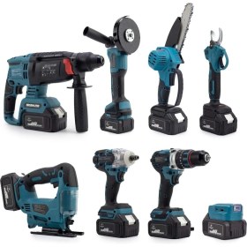 Resim Sekizli Set Dbml (Led Aydınlatma+ Ş.HILTI+Ş.SPRAL+S.SIKMA+13MM Ç.mandren+Ş.dekupaj+Budama Testeresi 