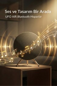 Resim 4 Berry Bluetooth Hoparlör RGB 80W Taşınabilir Speaker UFO AIR - Siyah 