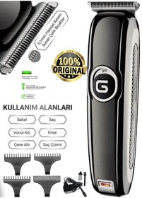 Resim caddeoutlet Turbo Galaxy Saç Sakal Vücut Traş Makinesi 5 In1 Kablosuz Erkek Tıraş Kişisel Bakım Kiti 558 