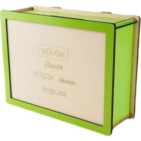 Resim Deepcraft Parabox Hedef Kumbarası Yeşil -krem Rengi Ahşap Kilitli 